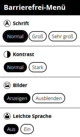 Barrierefrei-Menü
